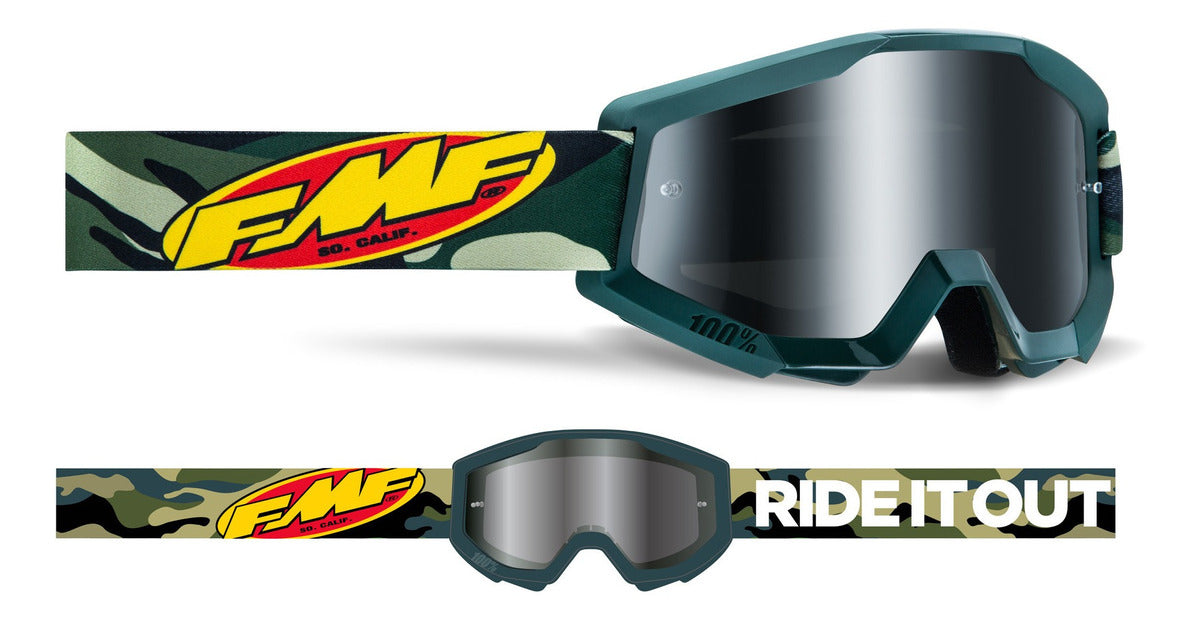 Goggles FMF Powercore Assault Camo - Mica Espejo Plateada